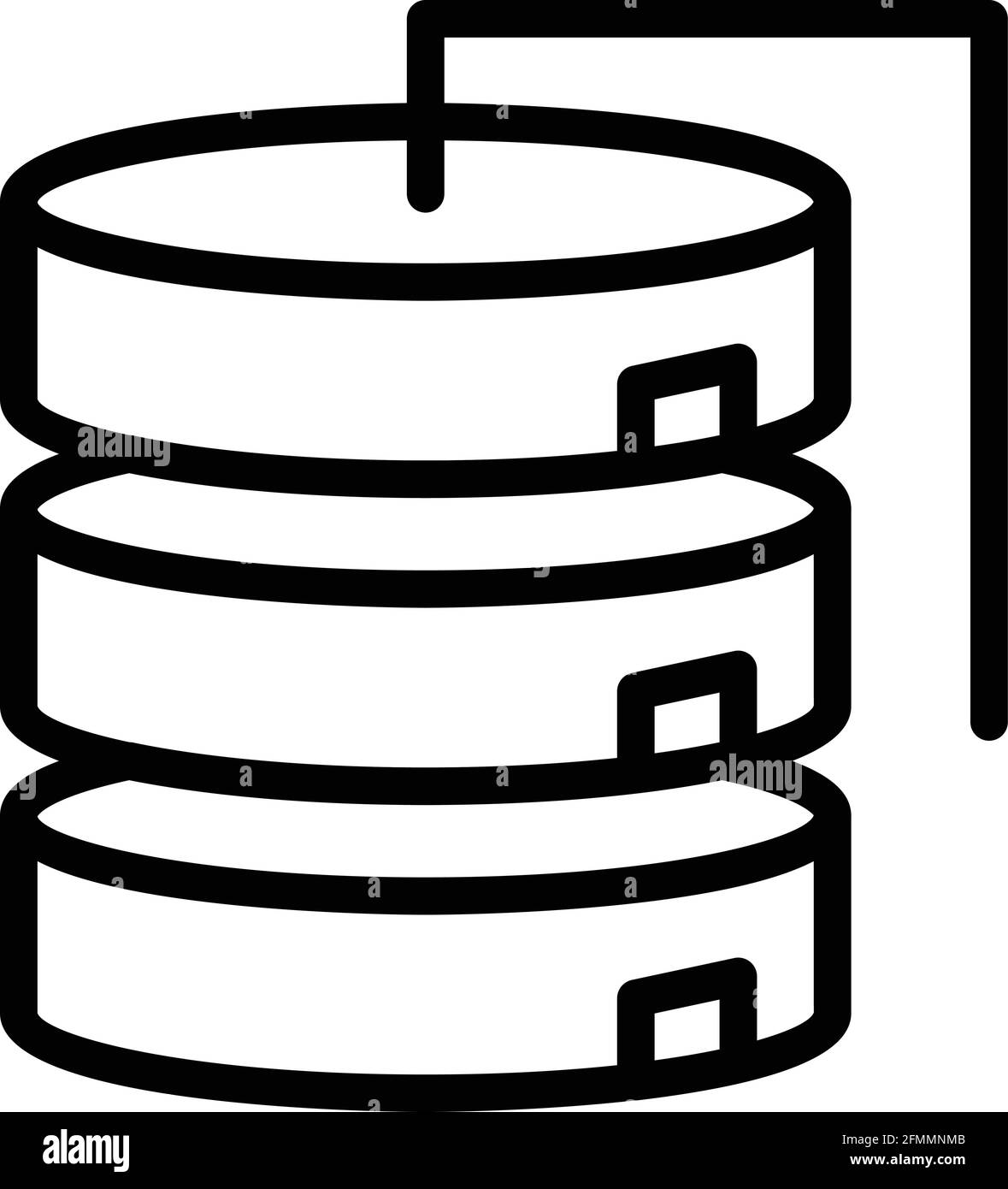 Api server icon. Outline Api server vector icon for web design isolated ...