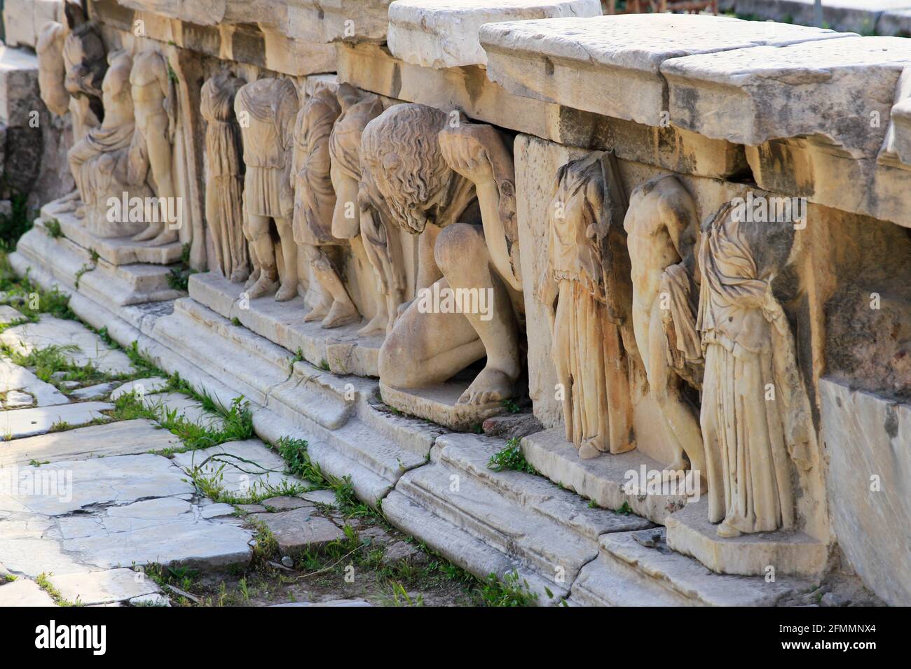 Bema of Phaidros,  Theatre of Dionysos, Athens, Greece Stock Photo