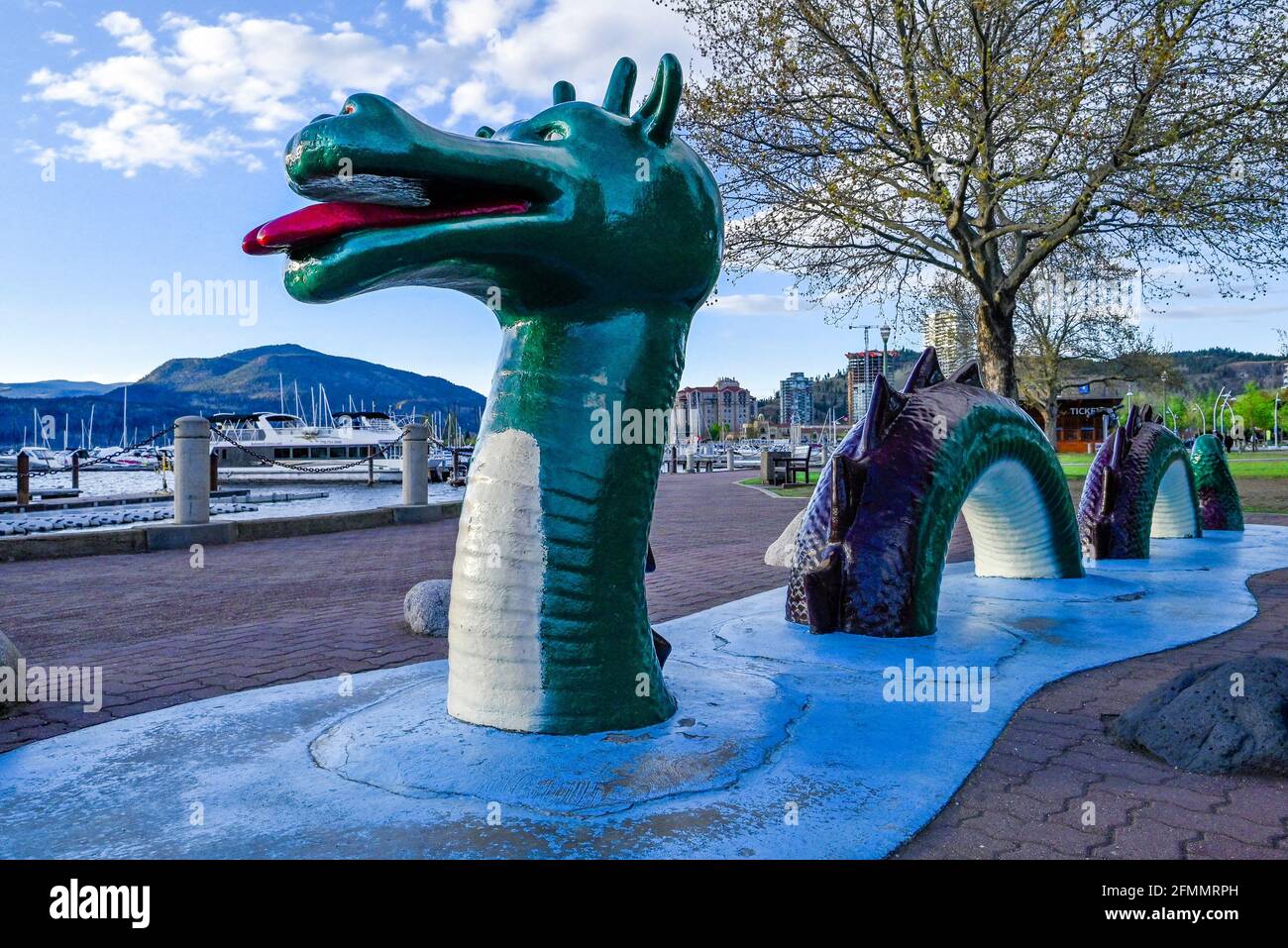 Ogopogo art installation, Kerry Park, Kelowna, British Columbia, Canada