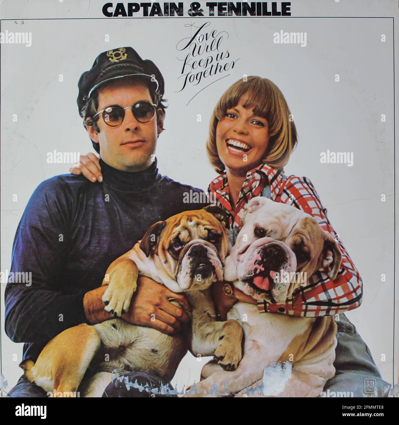 Love Will Keep Us Together is the first release by the duo Captain & Tennille on vinyl record LP music album. Album cover Stock Photo