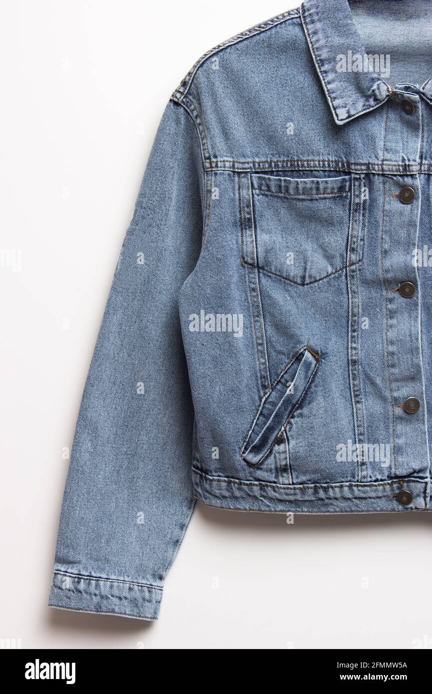 Denim jacket close up hi-res stock photography and images - Alamy