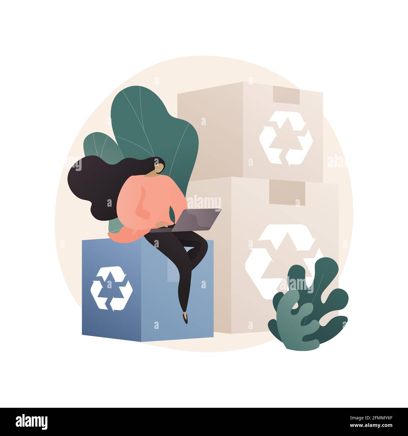 Low impact packaging abstract concept vector illustration Stock Vector ...