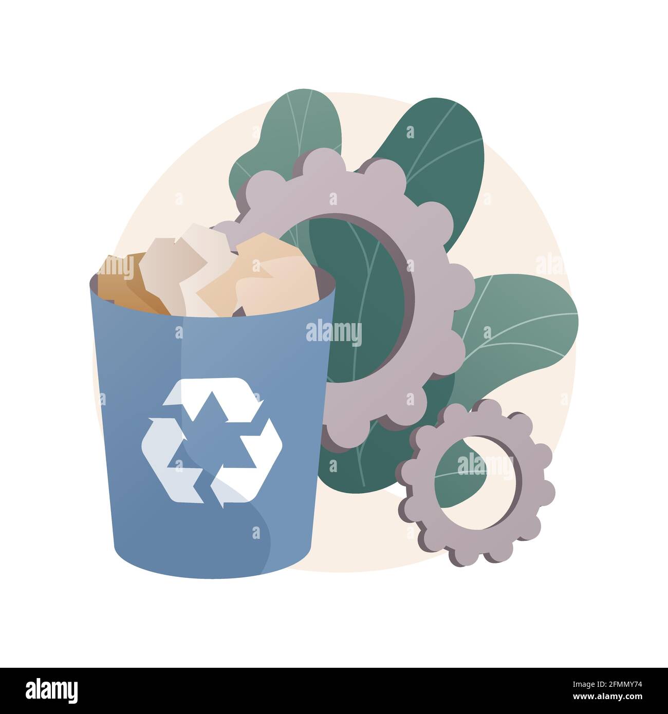 Sorting plastics recycling plant Stock Vector Images - Alamy