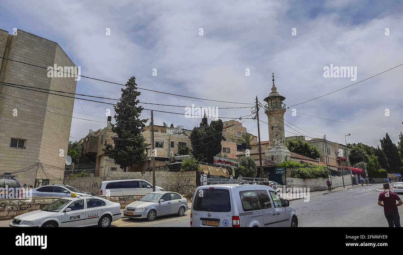 Israeli government plans to force Palestinian families out of their homes in Sheikh Jarrah neighborhood Stock Photo