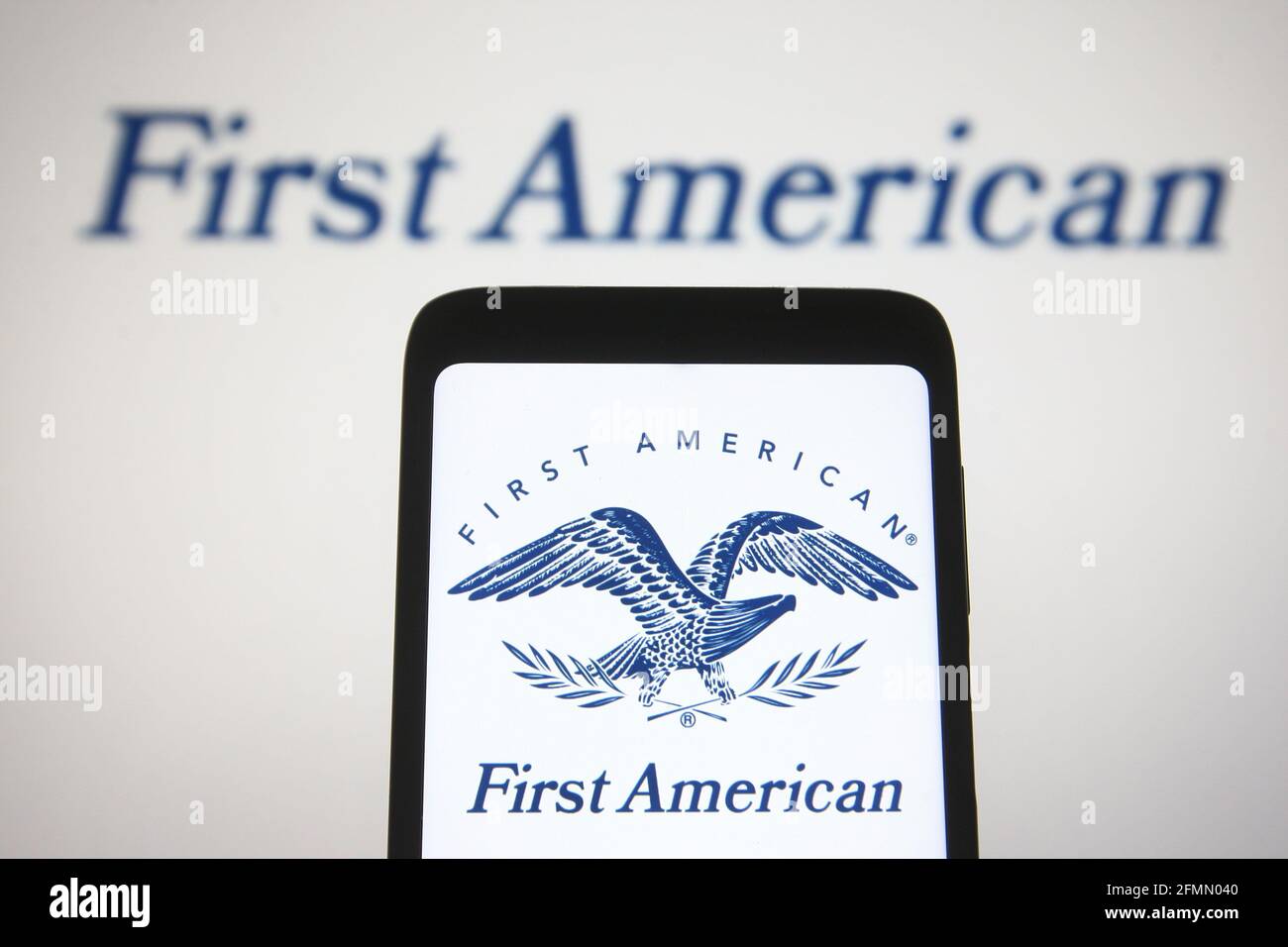 In this photo illustration the first american logo of first american