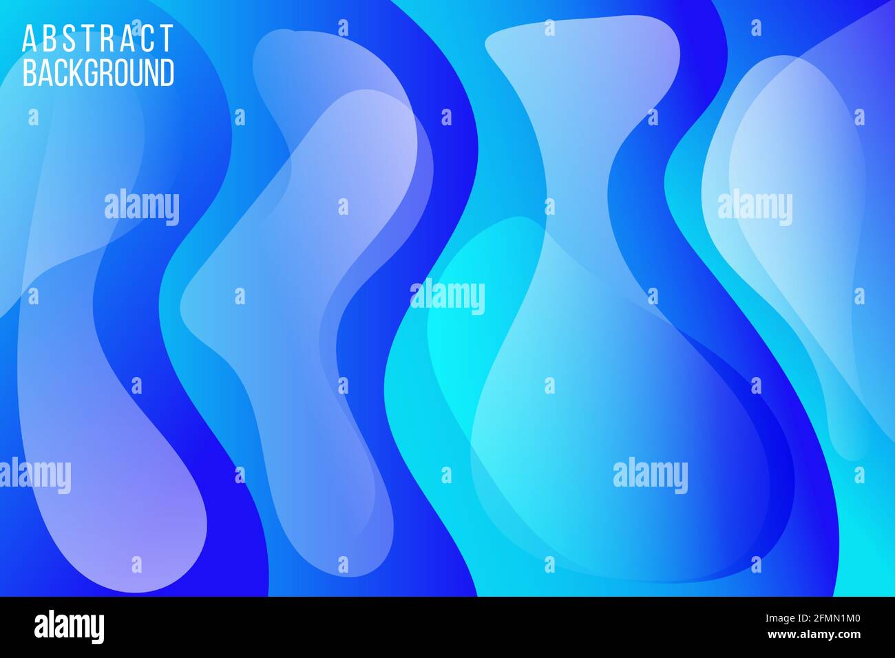 abstract blue fluid vector background illustration Stock Vector