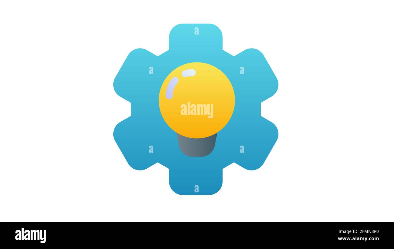 creative process gear single isolated icon with smooth style vector ...
