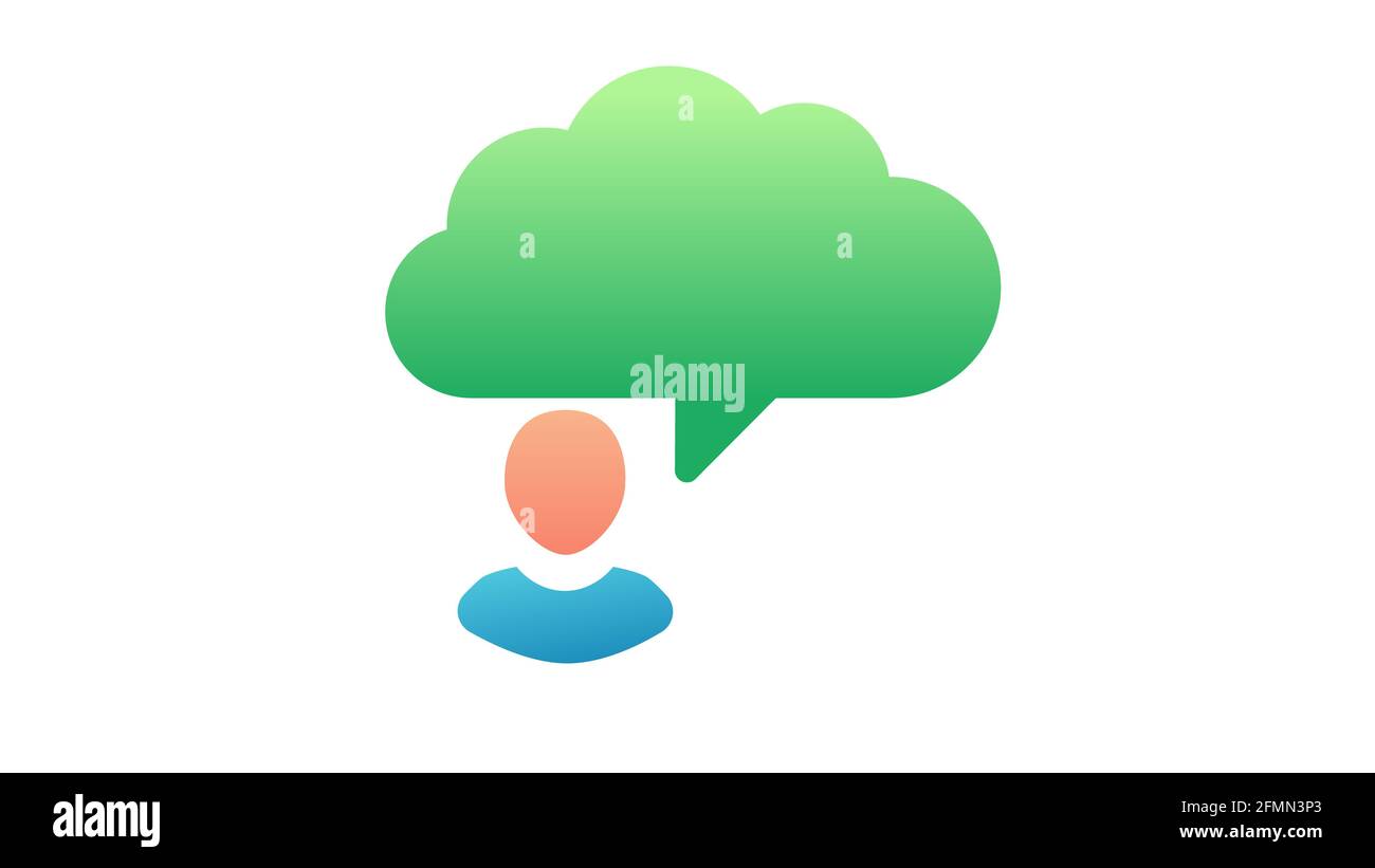 chart imagine thought single isolated icon with smooth style vector ...