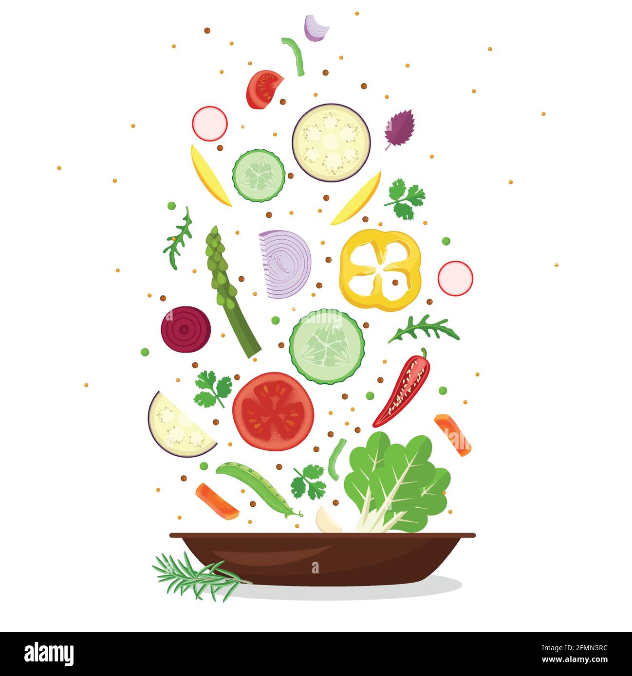 healthy food vegetable plate Stock Vector Image & Art Alamy