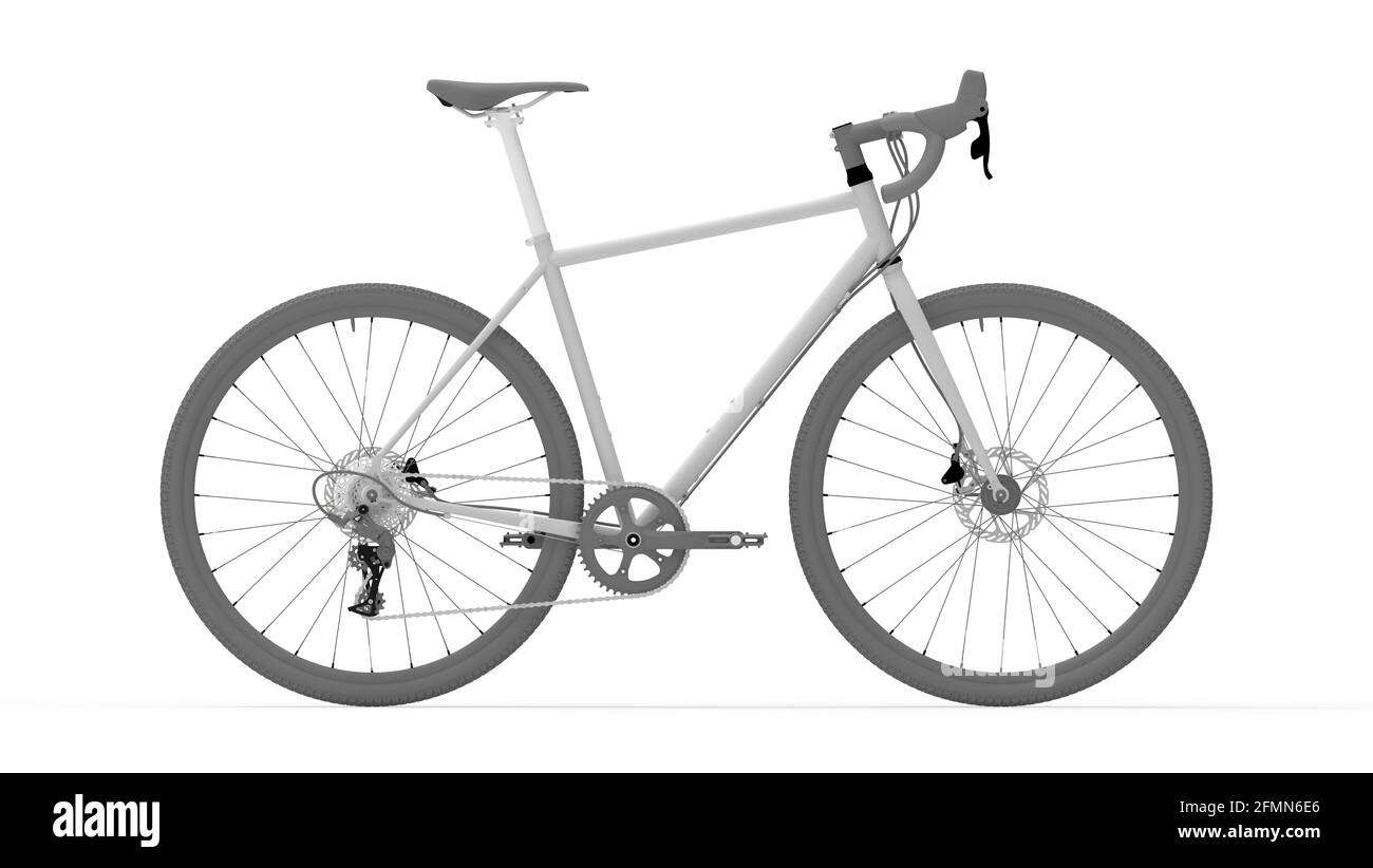 3D rendering of a racing bike bicycle isolated on white background ...