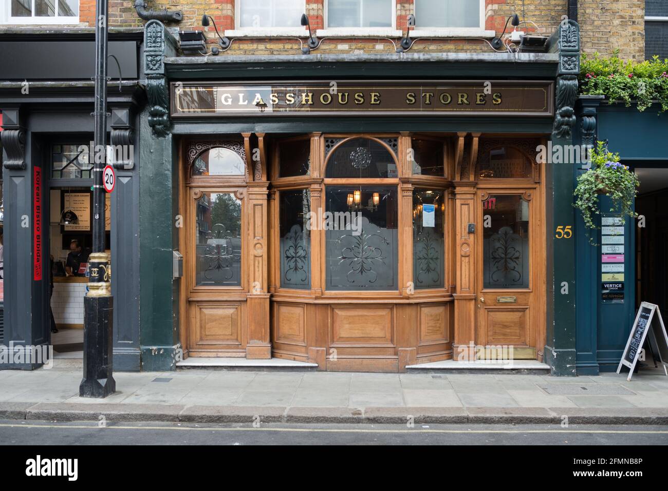 Exterior of the Glasshouse Stores, a small traditional pub in Brewer