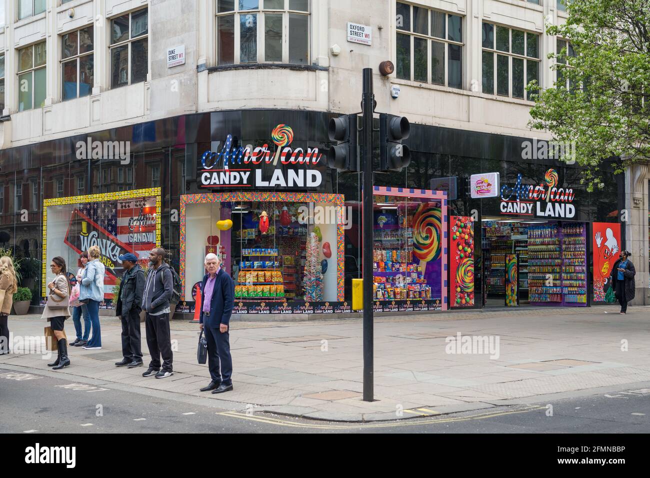 American Candy Land, a shop selling American confectionery on Oxford Street, London, England, UK Stock Photo
