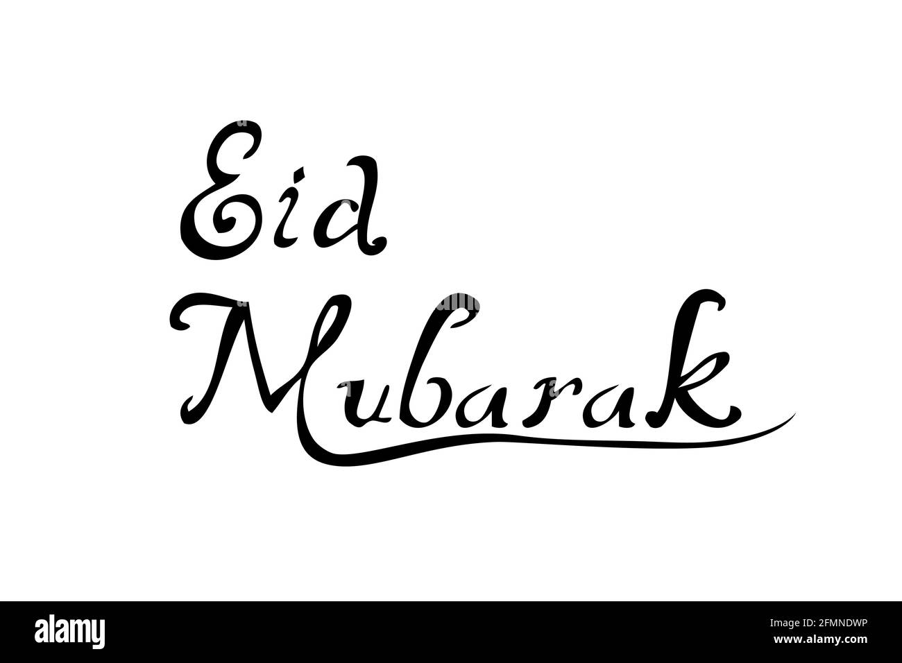 Hand Draw Script Vector World Eid Mubarak or Blessed festival, Design ...