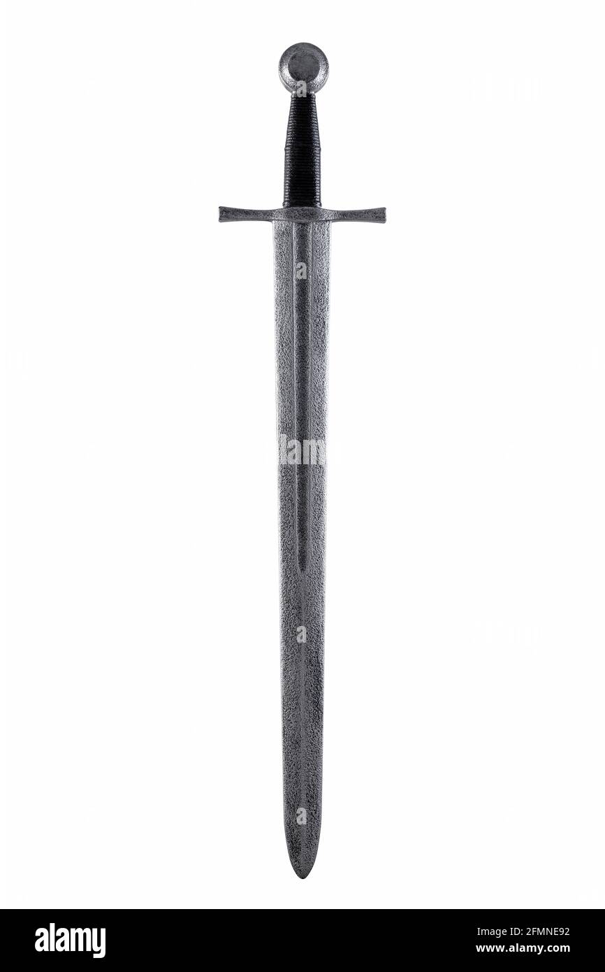 Medieval sword isolated on white with clipping path Stock Photo