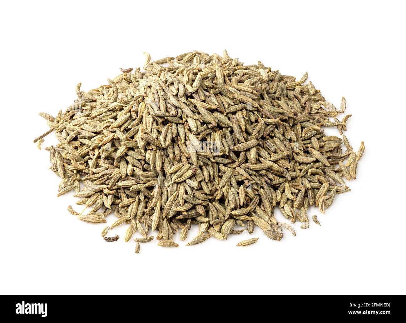 pile of anise seeds closeup on white background Stock Photo