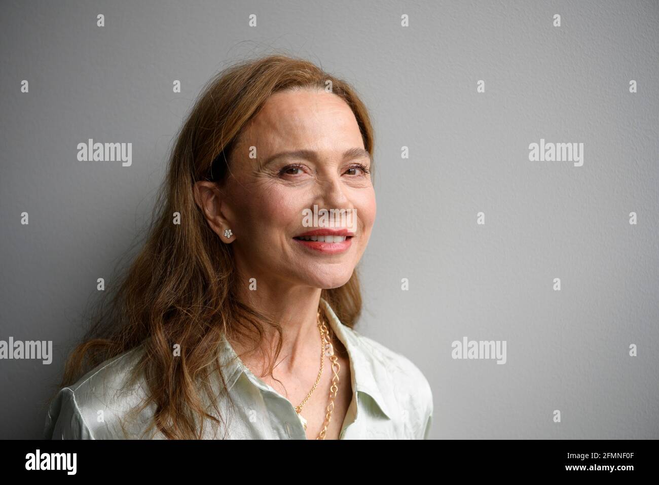 Lena Olin, who will star in Lasse Hallstrom's new film about the Swedish artist Hilma af Klint, photographed in Stockholm, Sweden, on May 10, 2021. Photo: Henrik Montgomery / TT code 10060 Stock Photo
