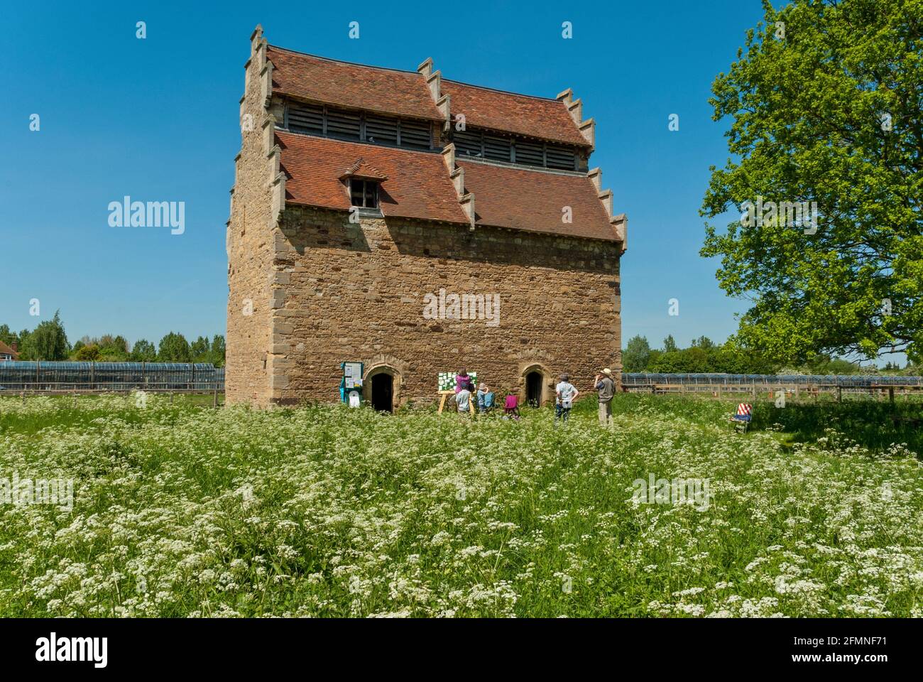 Willington Dovecote, built 1541 by Sir John Gostwick, Bedfordshire UK; National Trust property photographed from a public highway. Stock Photo