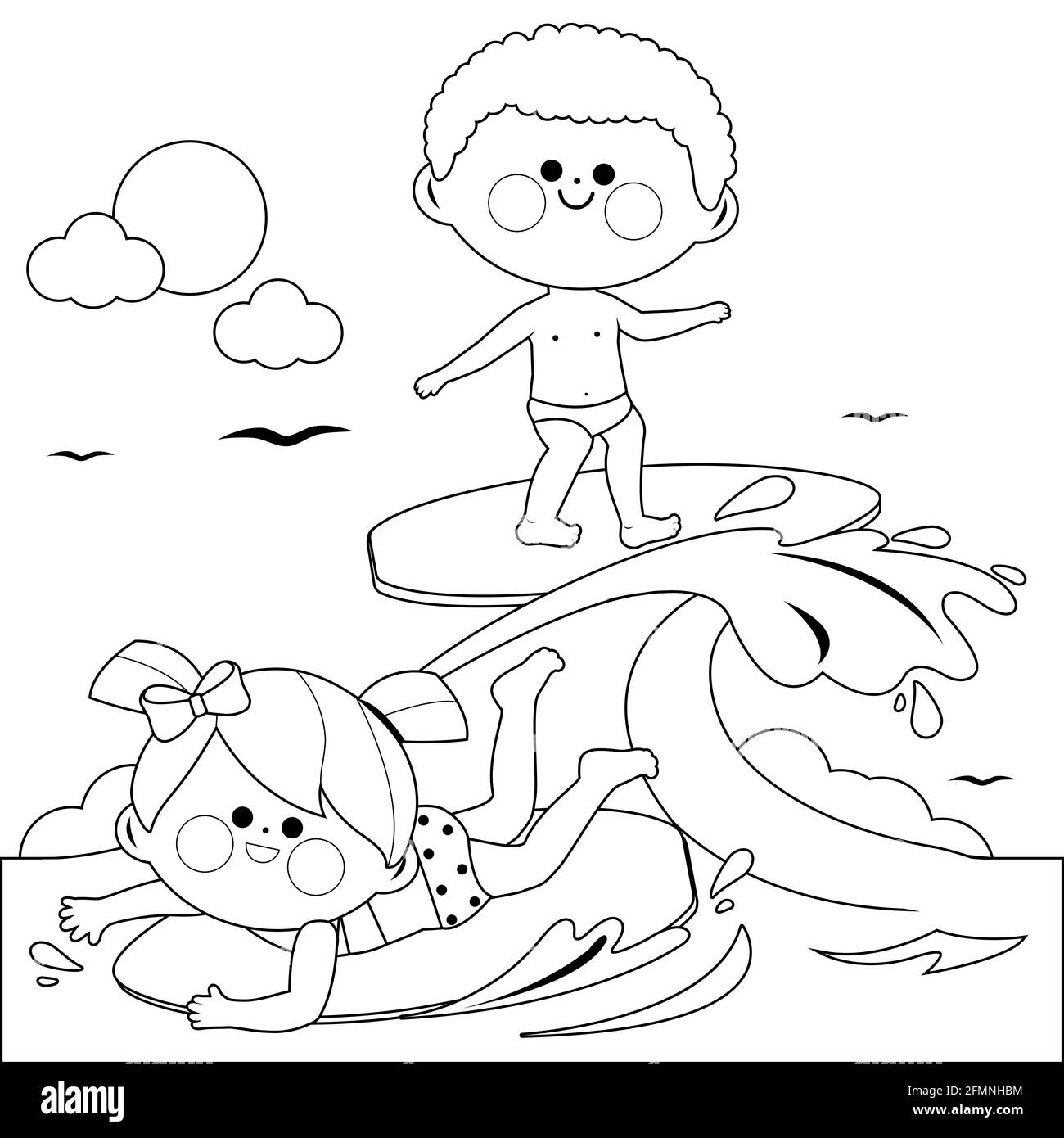 Coloring Book Illustration Of Wind High Resolution Stock Photography And Images Alamy