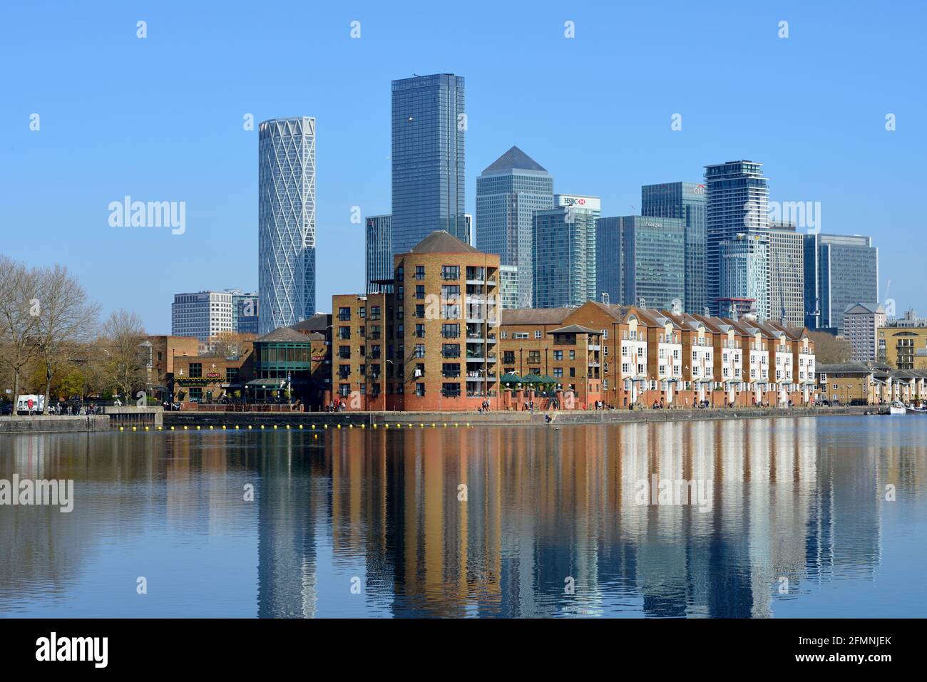 Canary Wharf and Greenland Dock, Surrey Quays, Canada Water, South East London, United Kingdom