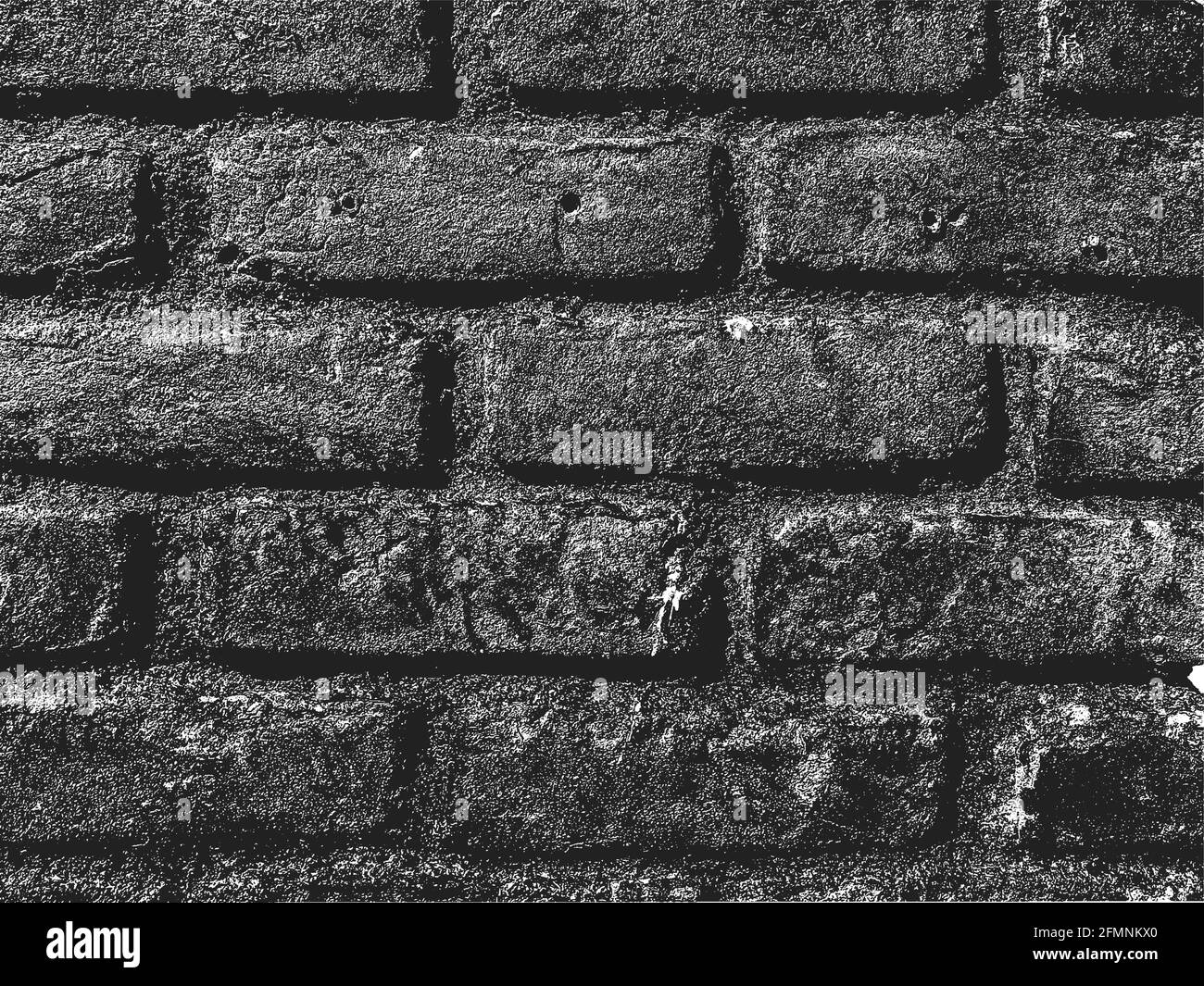 Distressed overlay texture of old brick wall, grunge background ...