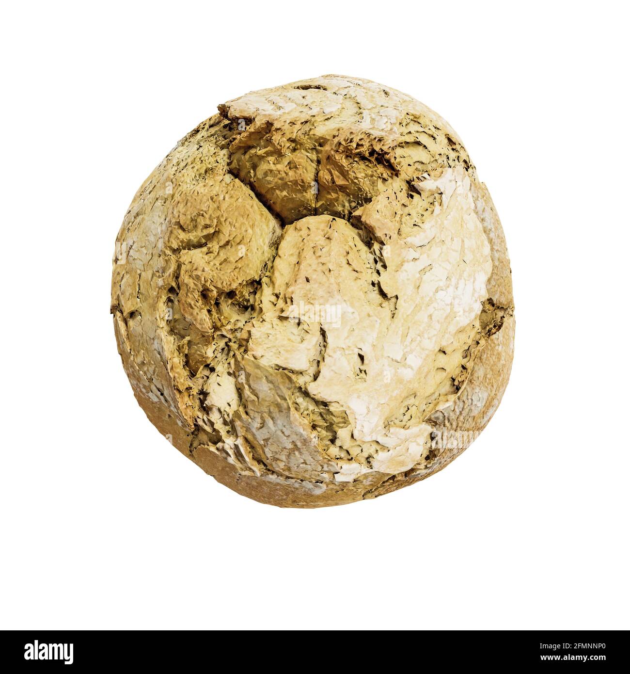 bread isolated on white background 3d illustration Stock Photo - Alamy