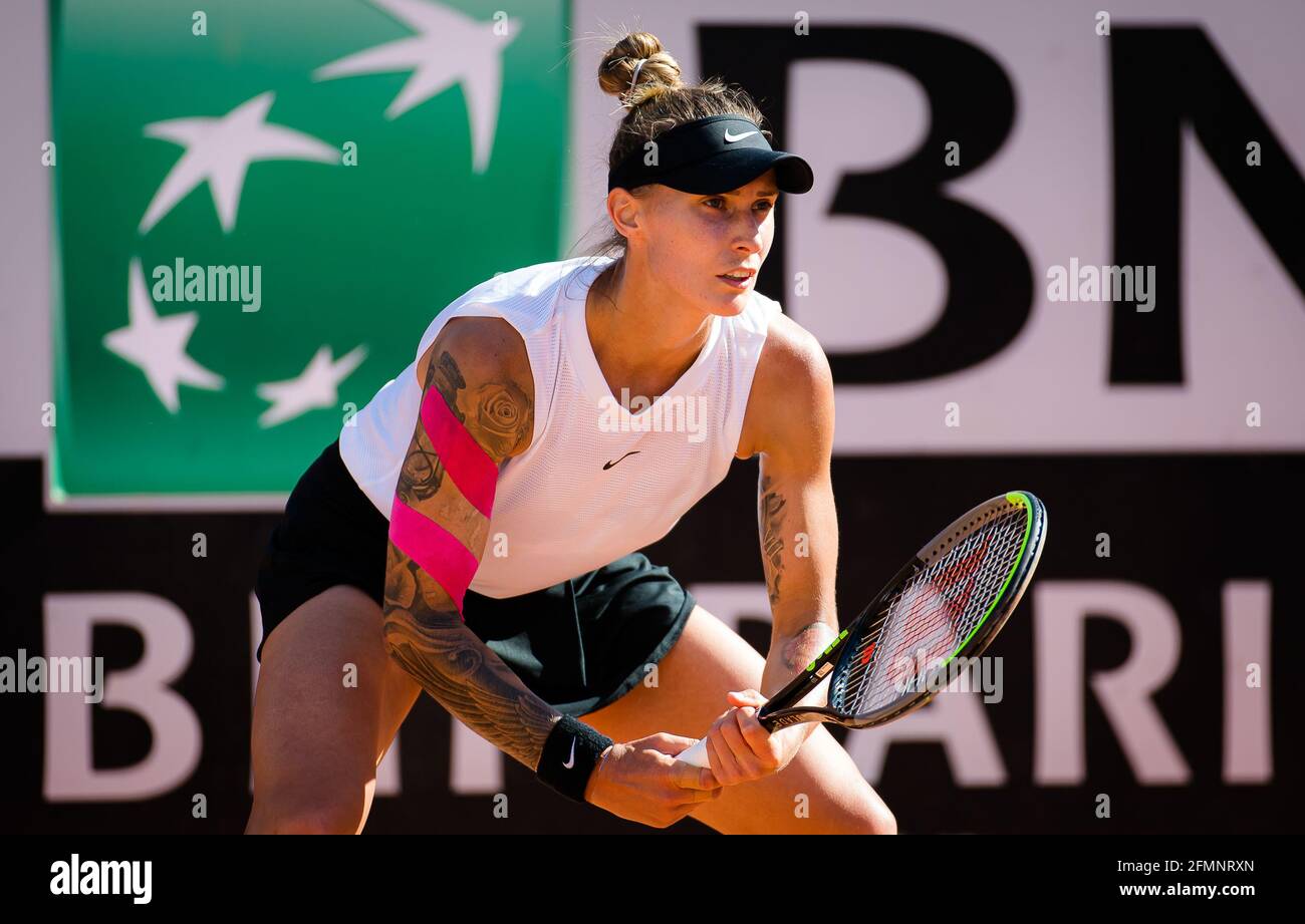 Polona Hercog of Slovenia in action during the first round of the 2021  Internazionali BNL d'Italia, WTA 1000 tennis tournament on May 10, 2021 at  Foro Italico in Rome, Italy - Photo