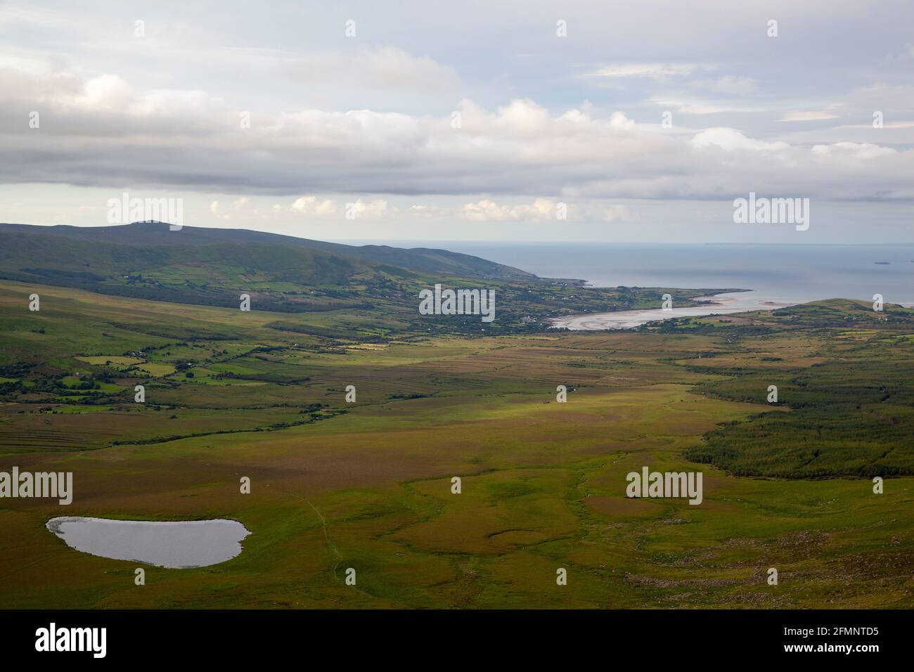 A view from Conor pass in Dingle peninsula in Ireland Stock Photo