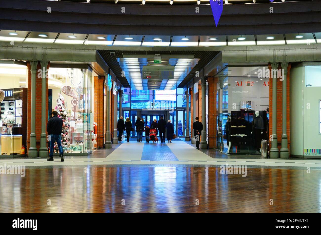 POZNAN, POLAND - Dec 01, 2013: Interior of the Stary Browar shopping mall. Stock Photo
