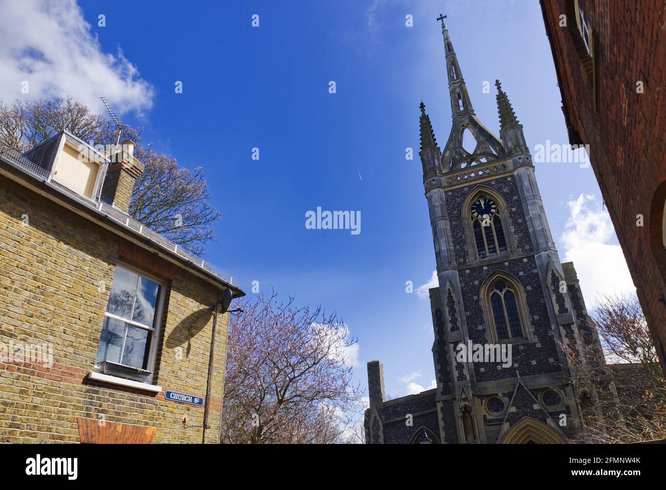 St Mary of Charity Church, Church Street, Faversham, Kent, UK Stock Photo