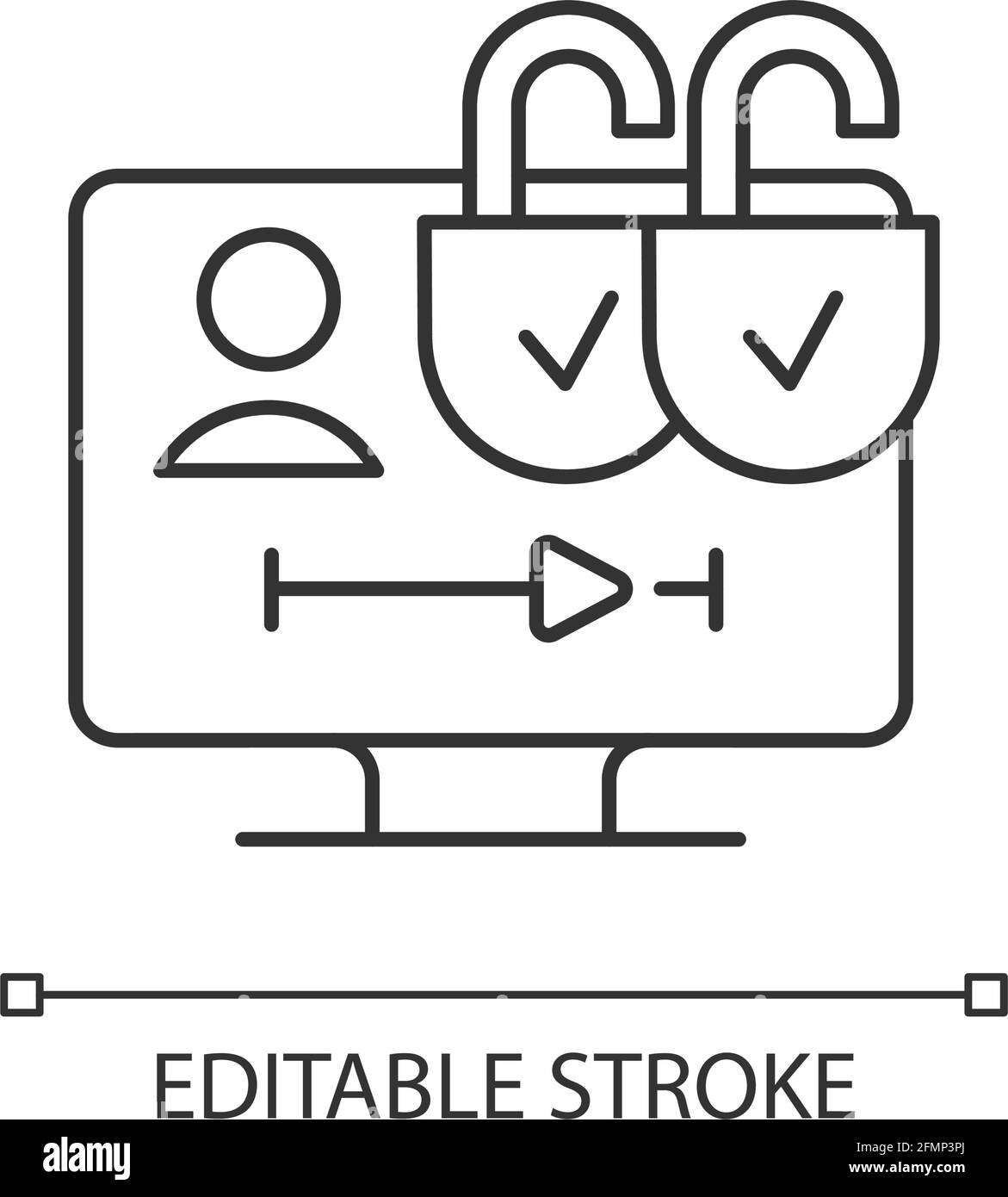 Multiple viewer profiles linear icon Stock Vector Image & Art Alamy