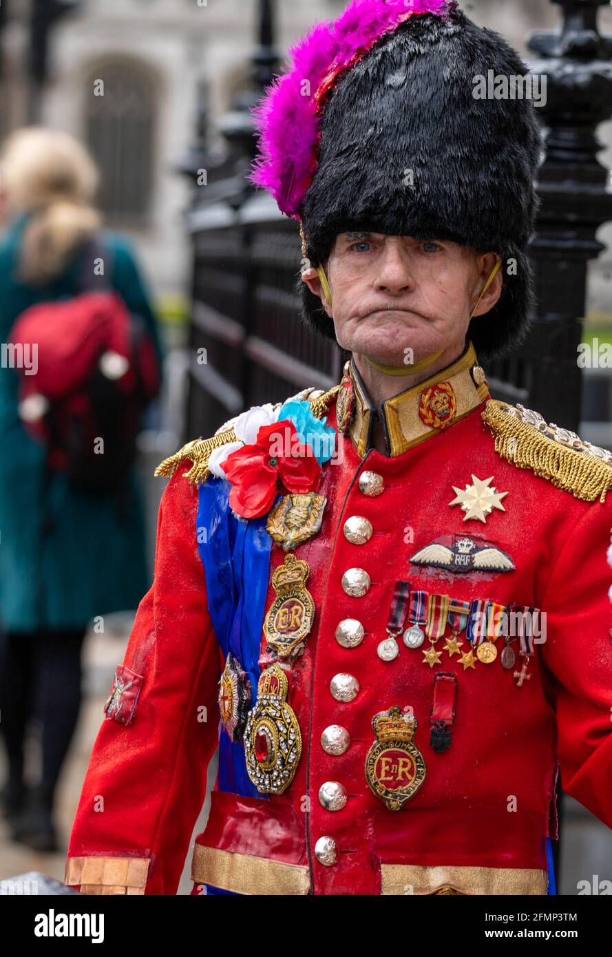 London, UK. 11th May, 2021.Uniformed spectator at the  State Opening of Parliament Credit: Ian Davidson/Alamy Live News Stock Photo