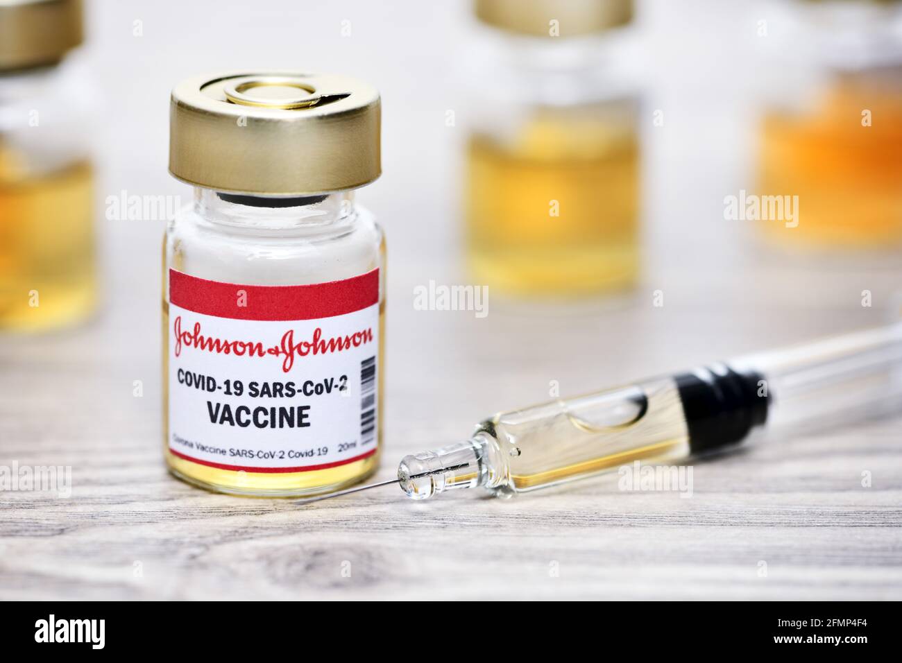 Covid Vaccine Of Johnson And Johnson, Symbolic Image Stock Photo