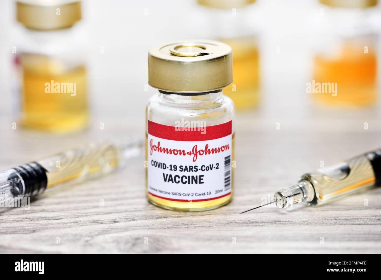 Covid Vaccine Of Johnson And Johnson, Symbolic Image Stock Photo