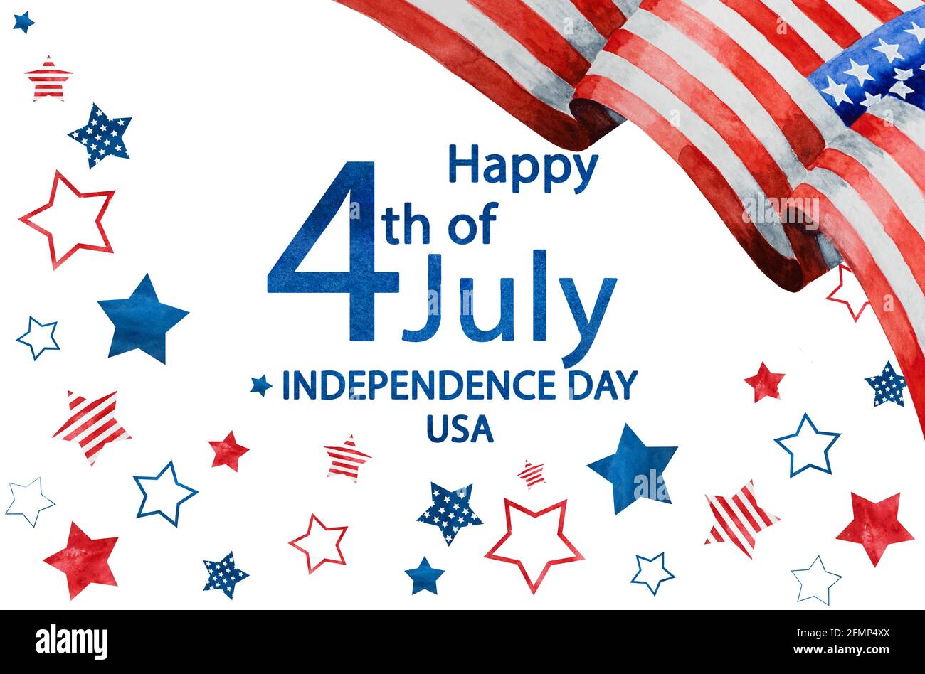 Happy independence day celebration hand draw Vector Image