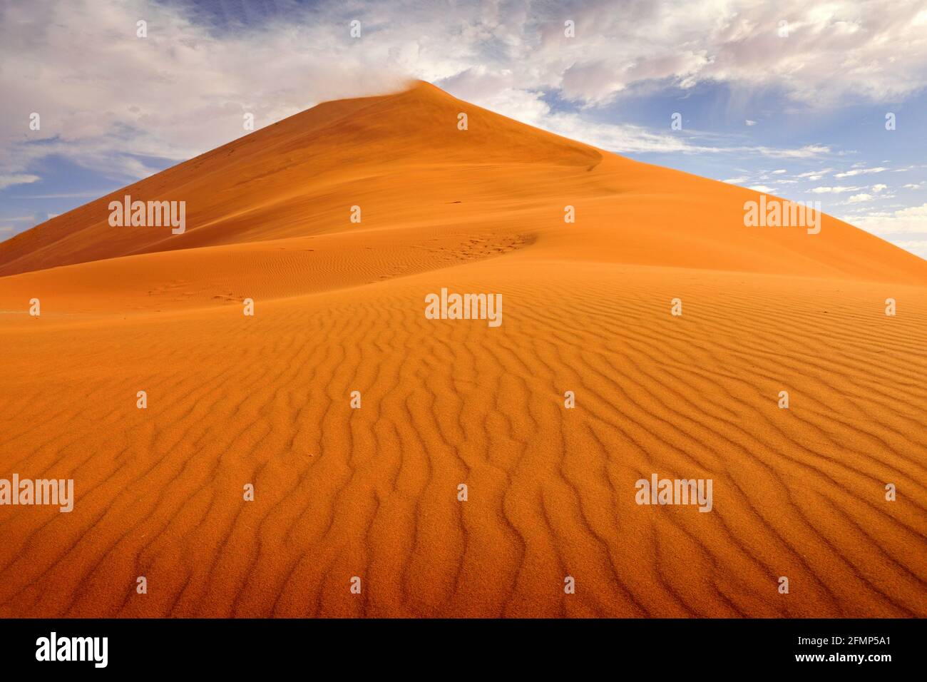 Namibia Landscape Big Orange Dune With Blue Sky And Clouds Sossusvlei Namibia Landscape Big Orange Dune With Blue Sky And Clouds Sossusvlei