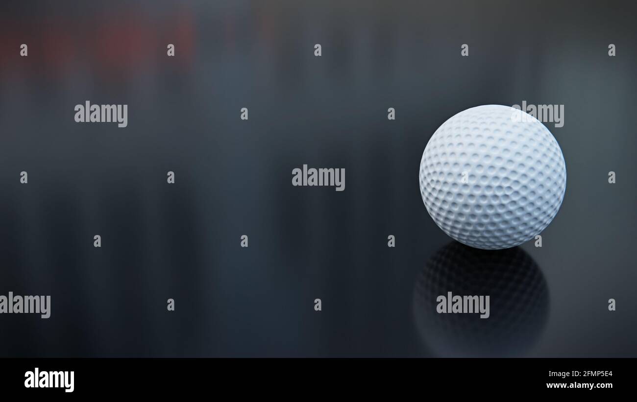 golf ball on table with empty space Stock Photo