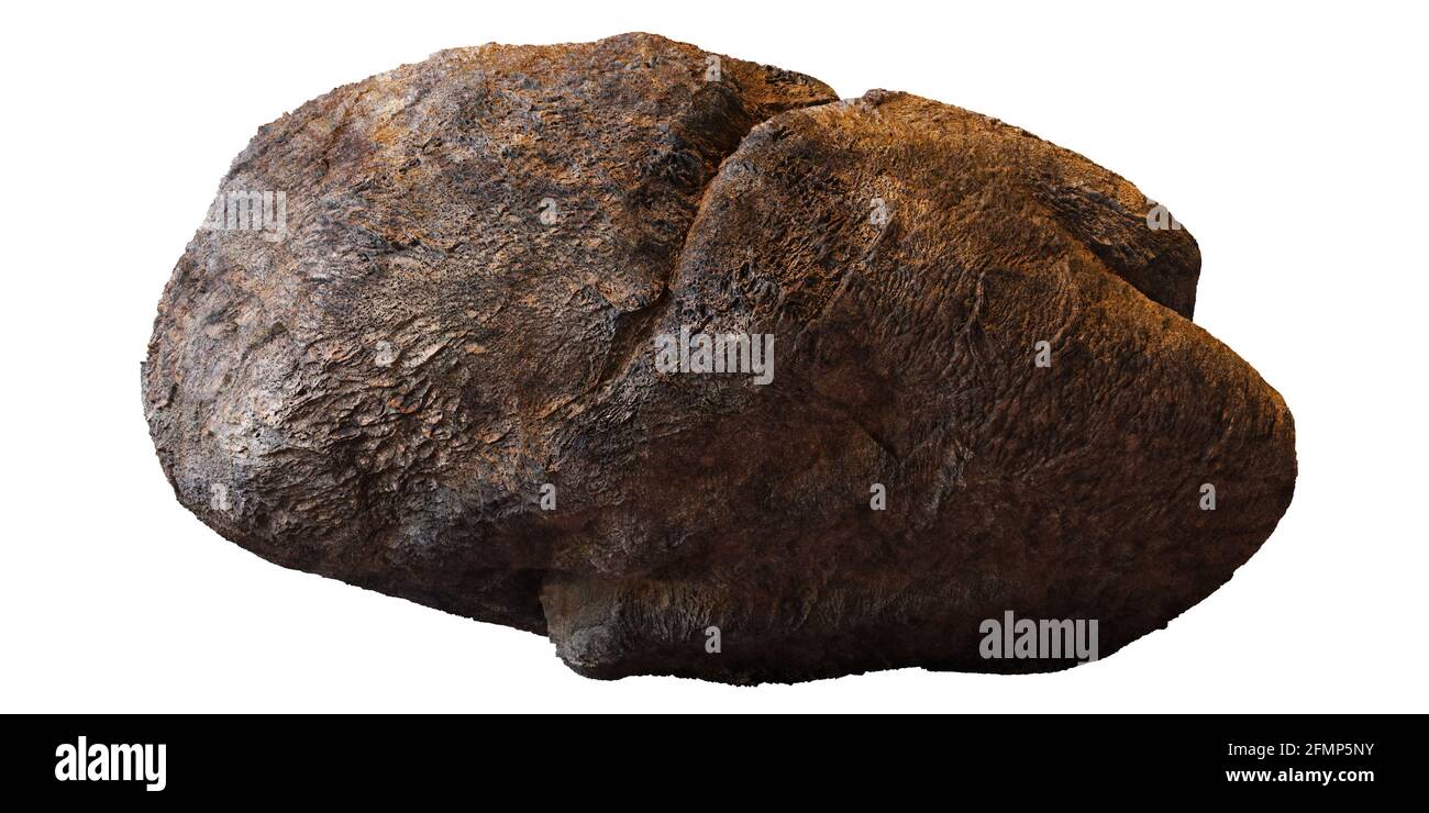 smooth brown rock isolated on white background Stock Photo Alamy