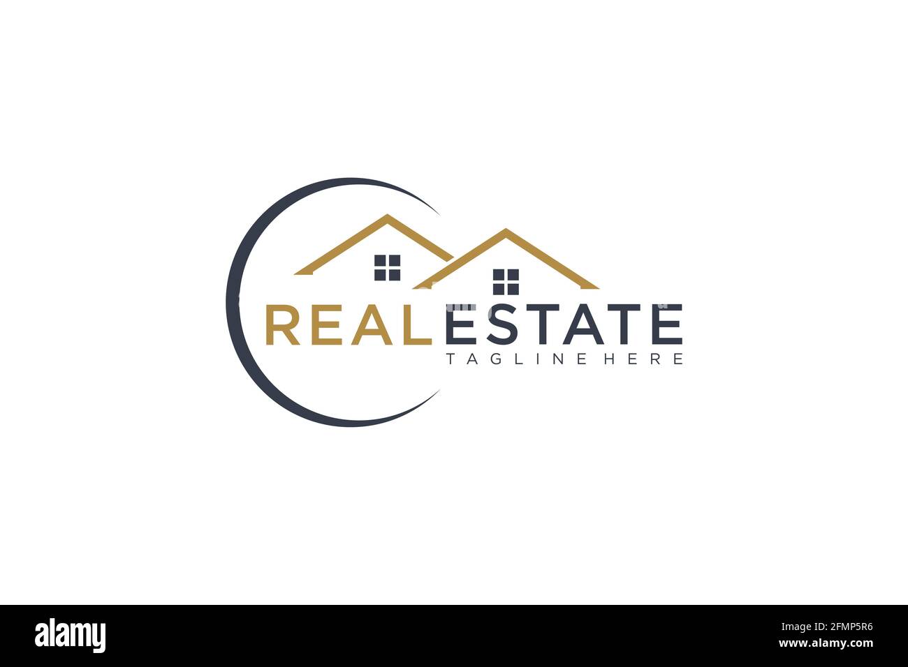 Construction Building Logo Architecture Simple Flat Geometric. Stock Vector