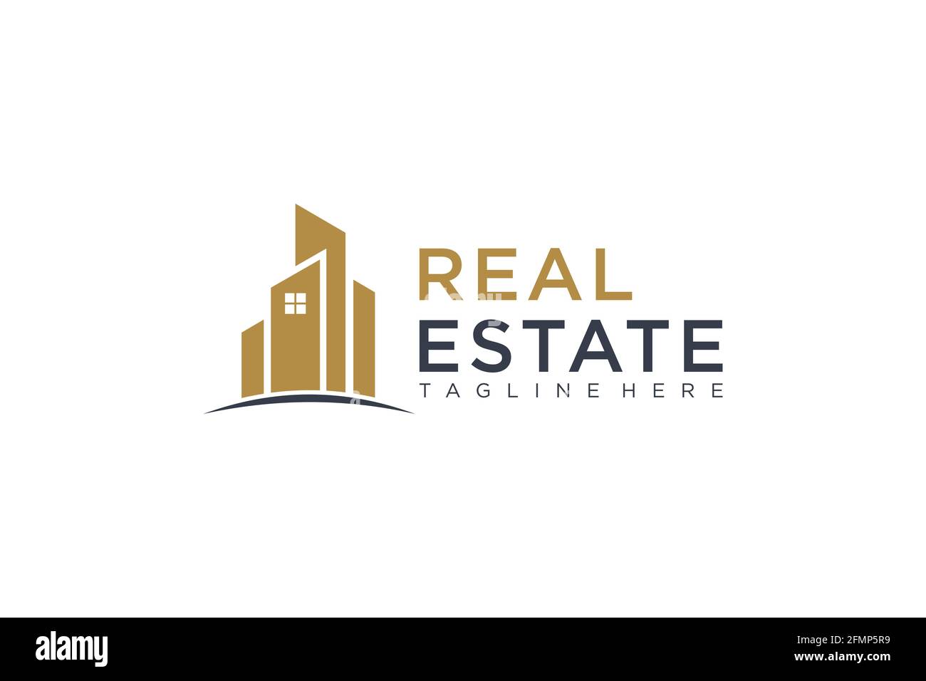 Construction Building Logo Architecture Simple Flat Geometric. Stock Vector