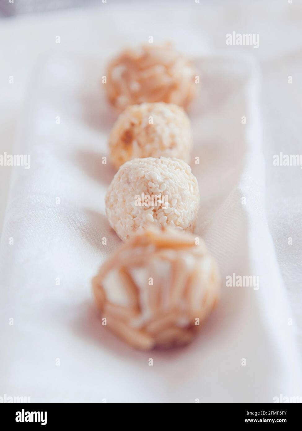 Home made sweet truffles, Italy Stock Photo