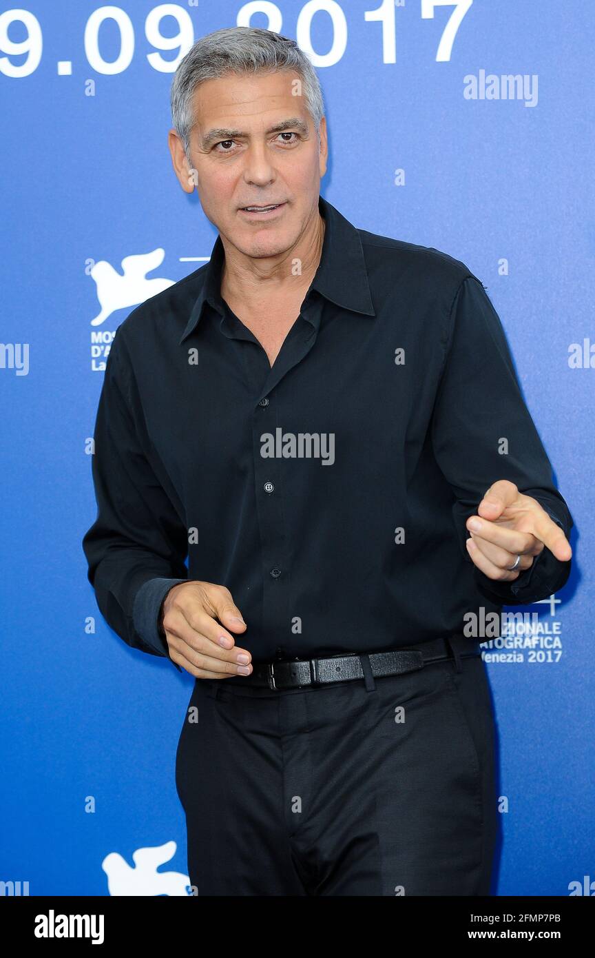 American actor and director George Clooney during the Suburbicon photocall in the Casino Room. 74 International Film Festival. Venice (Italy), September 2nd, 2017 (Photo by Marilla Sicilia/Mondadori Portfolio/Sipa USA) Stock Photo