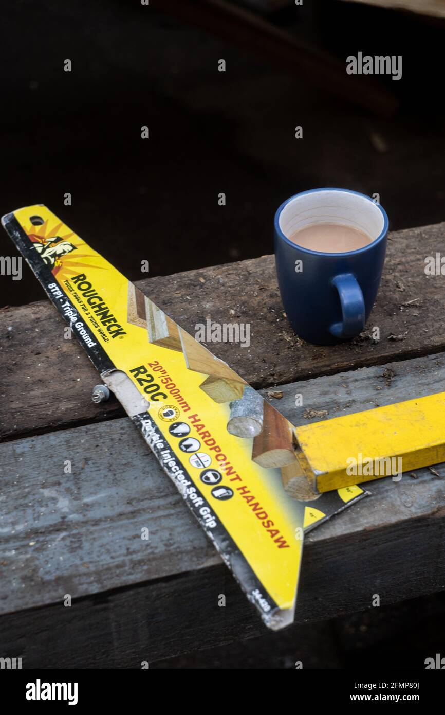 Builders tea on site Stock Photo Alamy