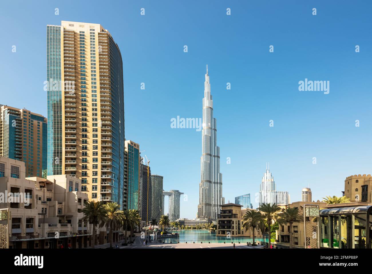 World Tallest building Burj Khalifa in DUBAI. Stock Photo
