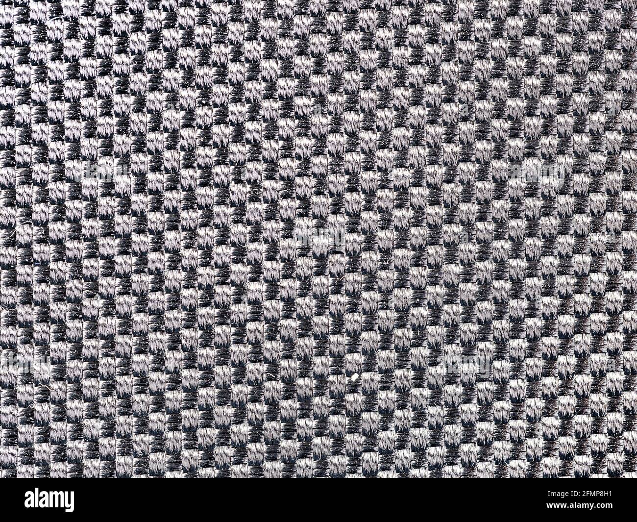 Seamless texture of black and white woven material Stock Photo - Alamy