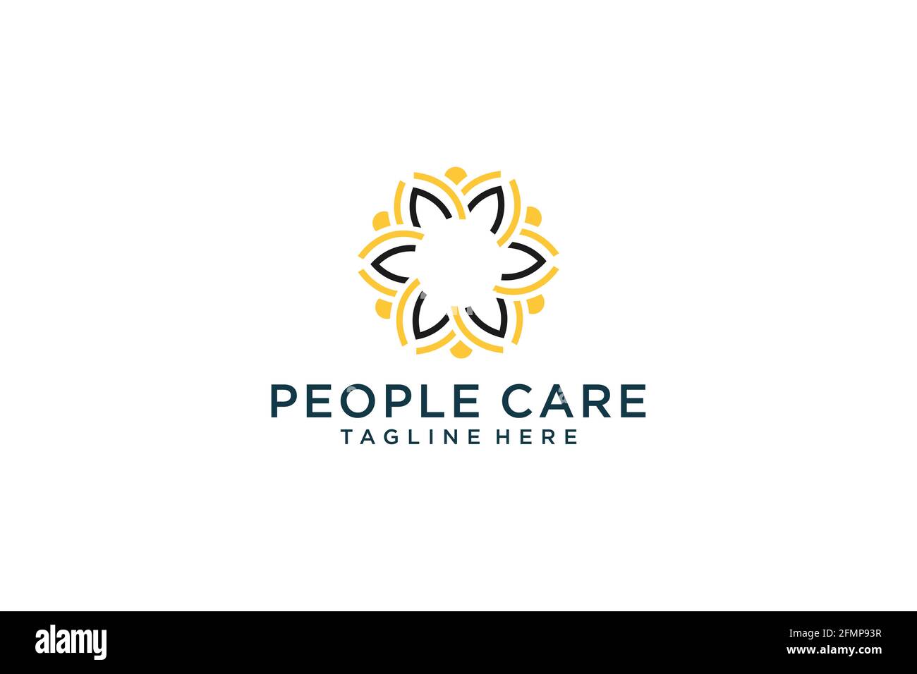 Social Humanity People Logo. Flat Vector Logo Design Template. Stock Vector
