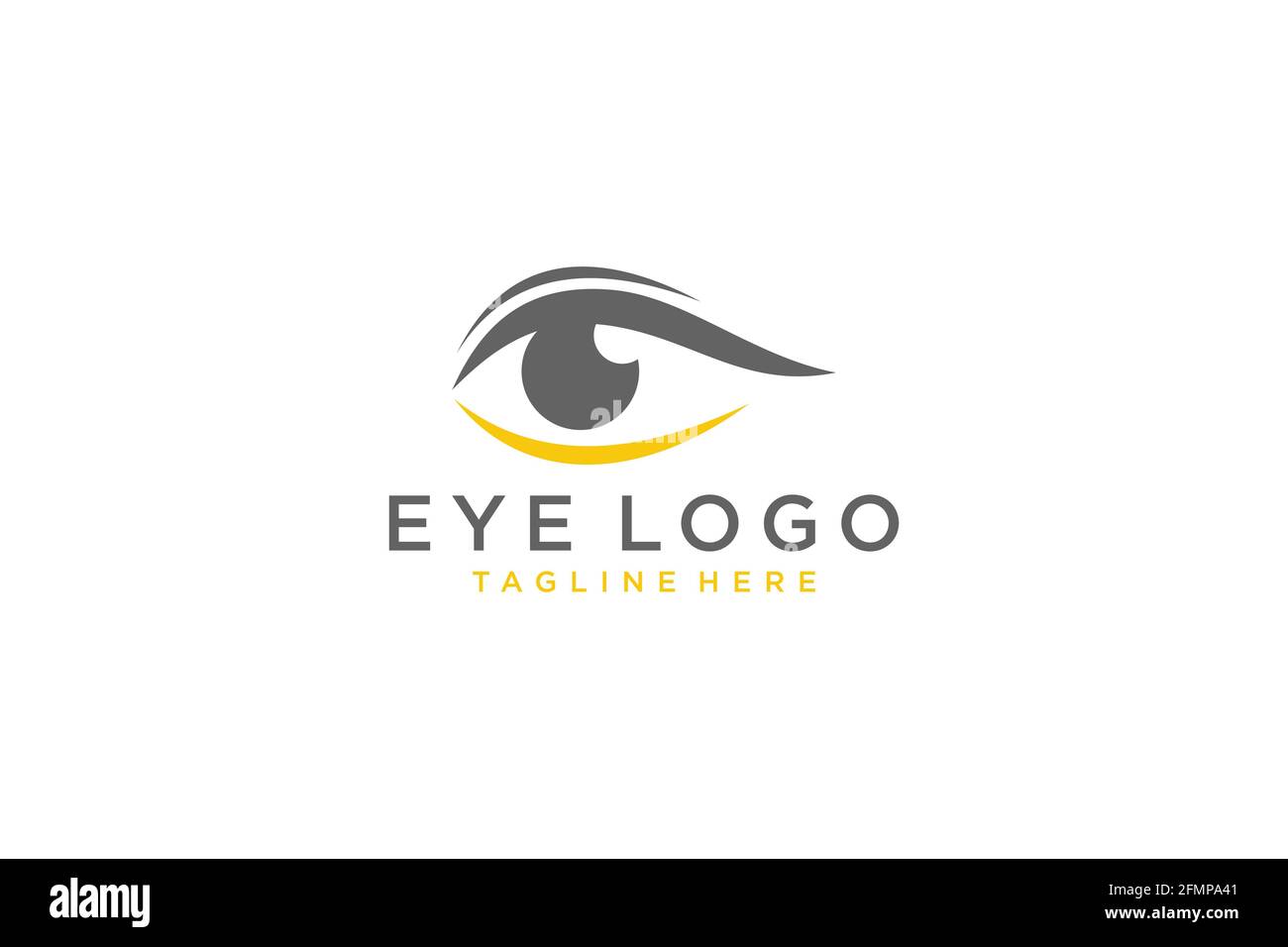 Eye vector logo design template. Modern minimal flat design style. Vector. Stock Vector