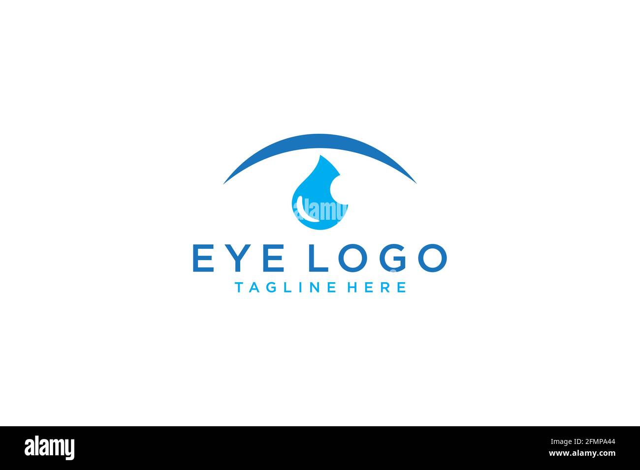 Eye vector logo design template. Modern minimal flat design style. Vector. Stock Vector