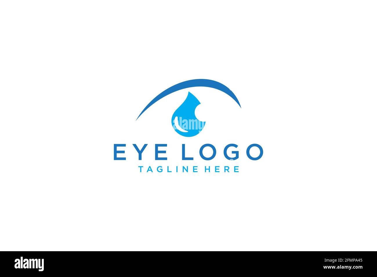 Eye vector logo design template. Modern minimal flat design style. Vector. Stock Vector