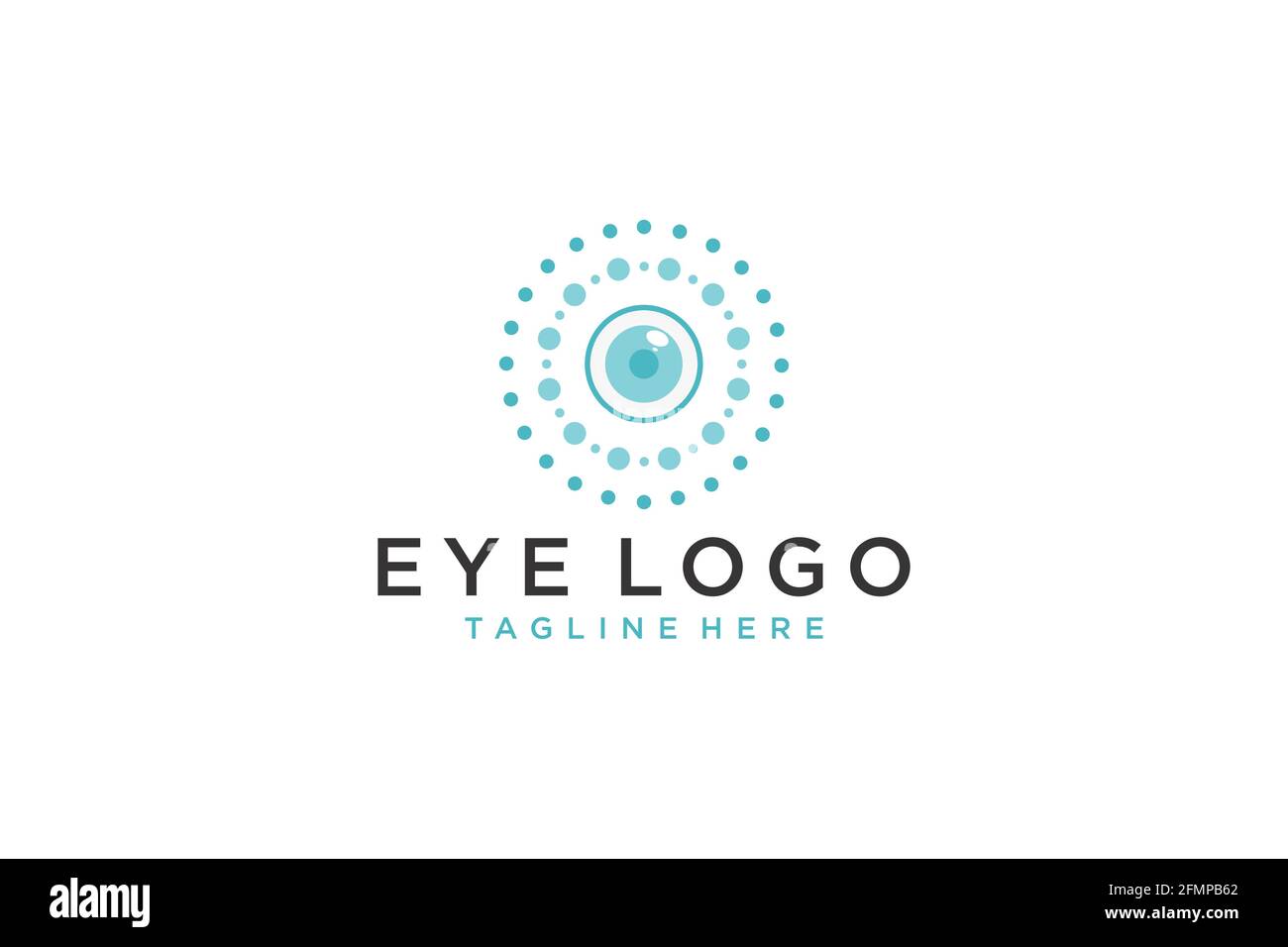 Eye vector logo design template. Modern minimal flat design style. Vector. Stock Vector