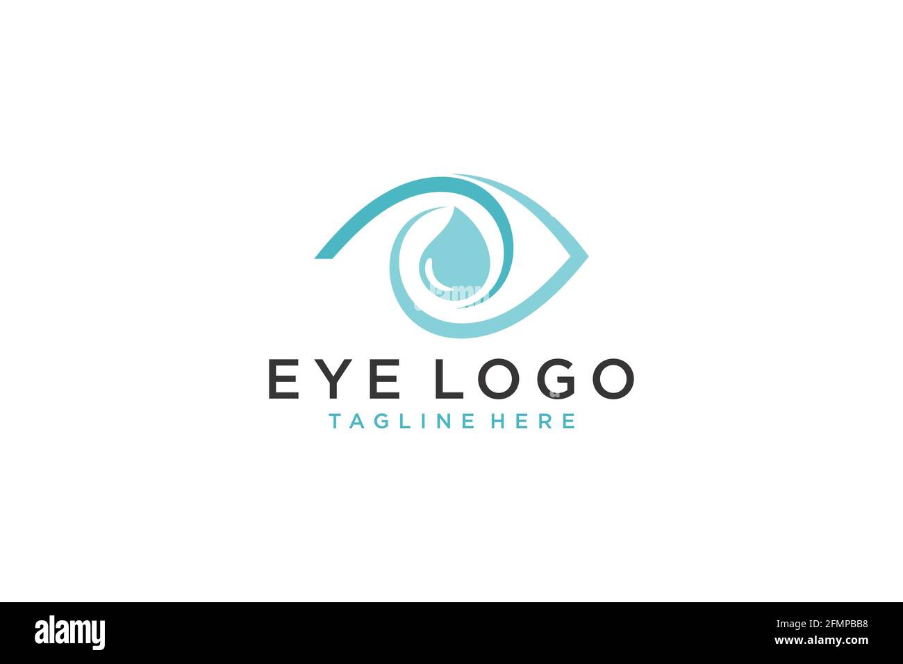 Eye vector logo design template. Modern minimal flat design style. Vector. Stock Vector